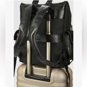 Velez Full Grain Premium Black Leather Backpack / 15” laptop bag